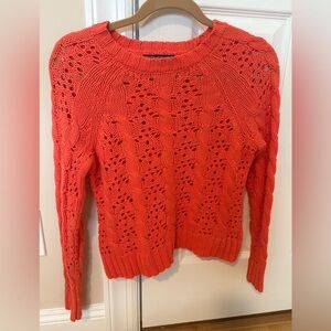 Central Park West Cable Knit Sweater - Coral